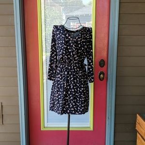 Faux wrap mini dress